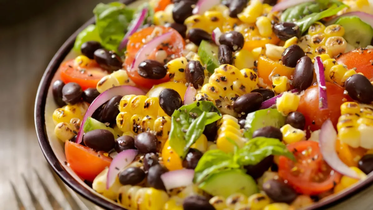 Grilled Corn Salad Recipe with Cilantro Dressing