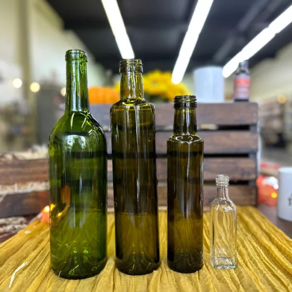 Vinegar Bottle Sizes for comparison