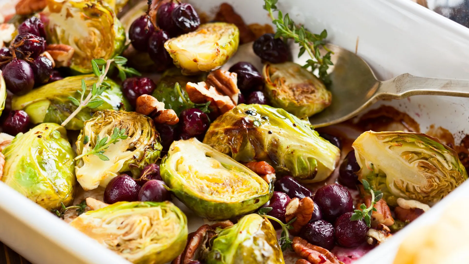 Brussels Sprouts with Bacon, Pecans, and Cranberries Recipe
