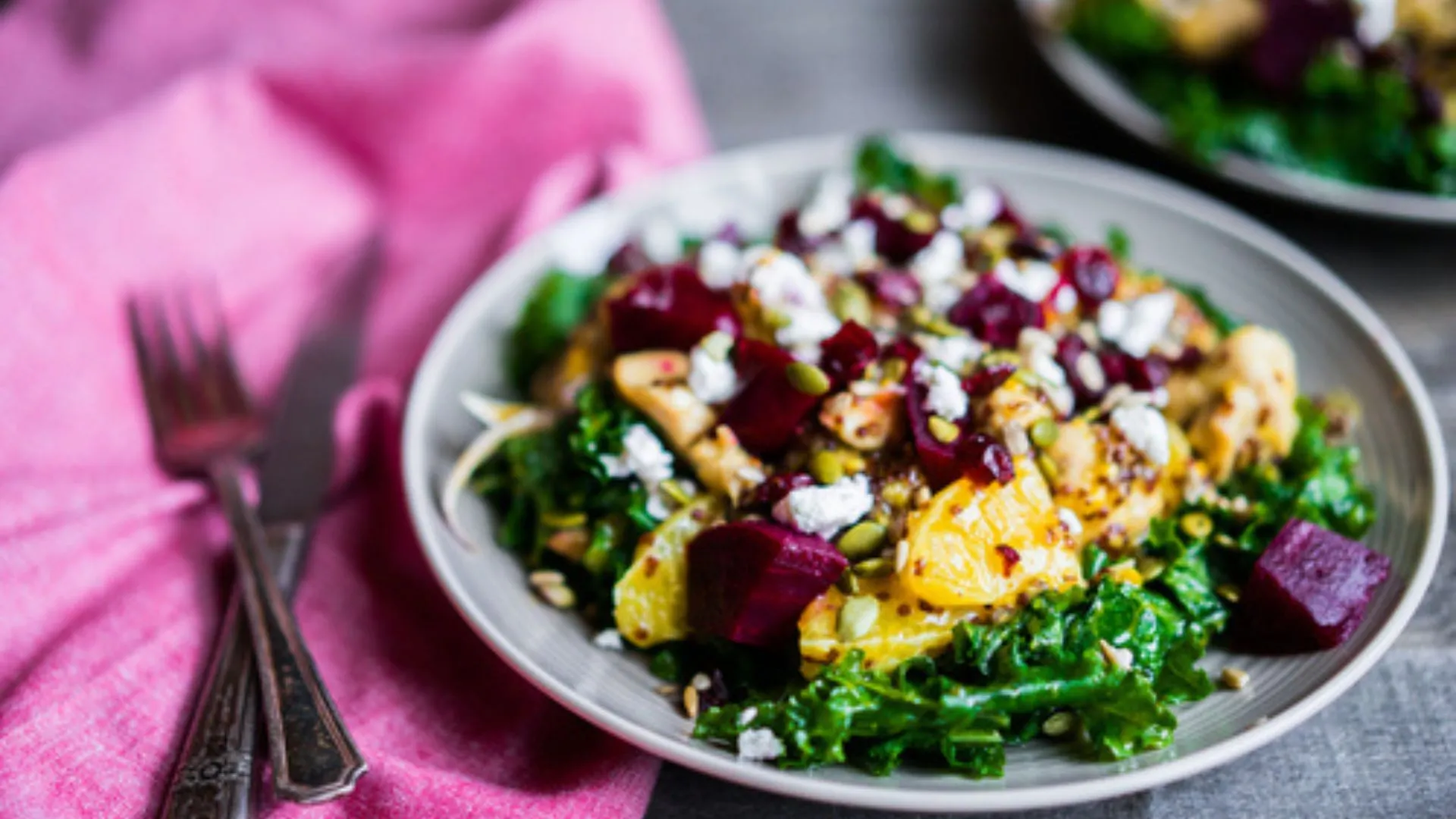 Roasted Beet Salad with Feta Cheese and Oranges